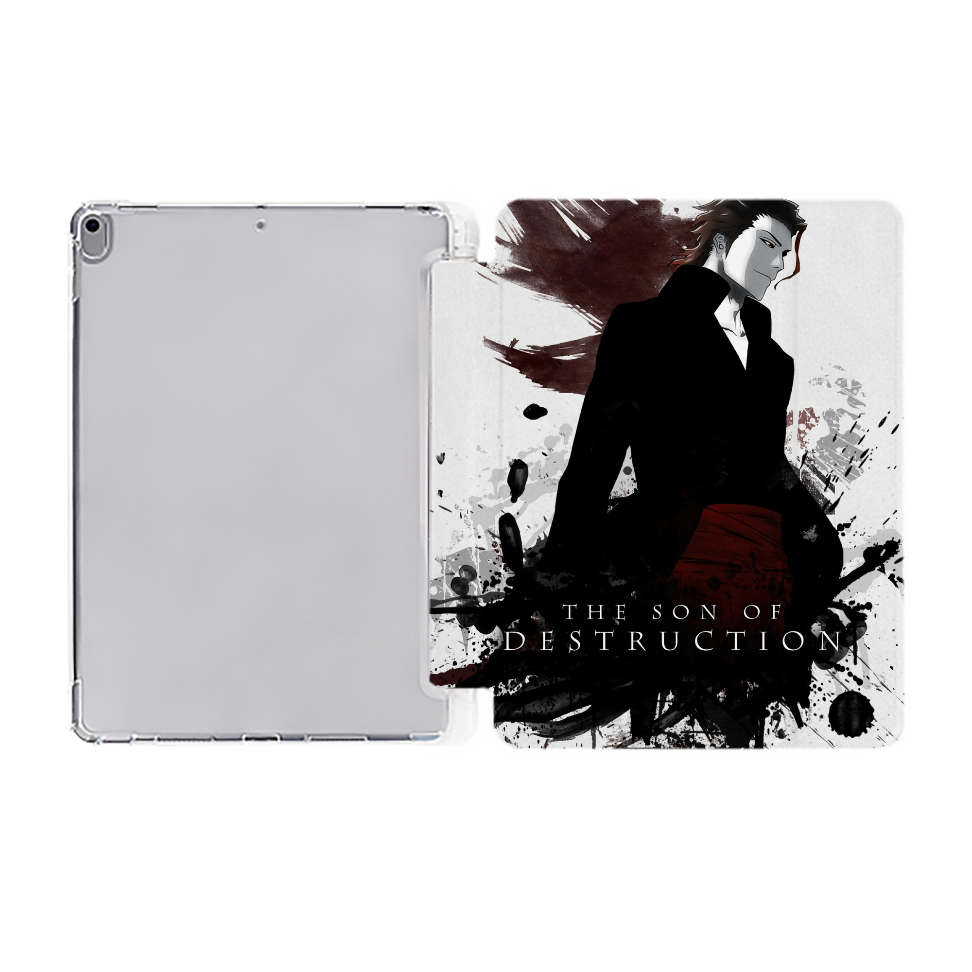 （画像用） ブリーチ BLEACH IPad ケース ペン収納付き 三つ折りスタンド PUレザー×シリコン 対応機種9.5/10.5/10.9インチ